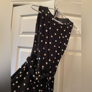 Tommy Hilfiger dressy black and white polka dot romper.